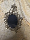 Antique Metal Gold Bras Oval Ornate Photo Picture Frame 8 5  X 6   gorgeous  