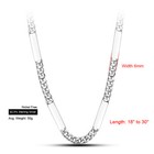 Simple Solid 6mm Cuban Link Chain Necklace 925 Sterling Silver For Men   Women