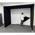 14 Ft Portable Golf Practice Net Indoor outdoor Golf Simulator Enclosure Nets