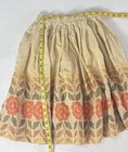 Twirl Midi Skirt Girl 6 Vintage Handmade Yellow Flowers Pleated