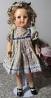 Vintage Unknown 15  Hard Plastic Doll  1950   s Shirley Temple Type