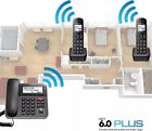 Panasonic Expandable Corded Cordless Phone System Answering Machine 2 Handsets