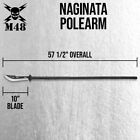 M48 Naginata Polearm   Black Oxide Finish   10  Blade   57 1 2  Overall Length