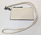 Coach Unisex Chalk Leather Zip Lanyard Card Case  caj45  - Nwt