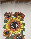 Vintage Beach Towel Low Spunwell Flower Power Yellow Orange Red 60s 70s Cotton