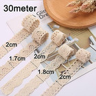 32 8 Yards Beige Scalloped Edge Lace Antique Crochet Cotton Lace Trim Vintage