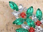 Marquise Clear Crystal Rhinestone Christmas Tree Holiday Fashion Pin Brooch