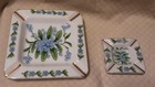 Pair Of Vintage Catch-all Dishes ashtrays W for-get-me-nots