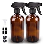 Glass Spray Bottle  Amber Glass Spray Bottle Set   Accessories For Non-toxic Win