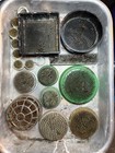 Vintage 18pc Lot Metal Frog Spikes Dazey Needlesharp Pin Cage Flower Arrangement