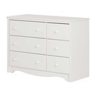 South Shore Angel 6 Drawer Changing Table Dresser In Pure White