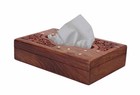 Handmade Wooden Tissue Box Napkin Holder Cover 9 X 5 Inches