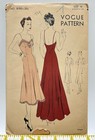 Rare 1930s Vtg Vogue Pattern 8190 Panel Slip Lingerie Long Dress Sz 16 Bust 34 