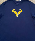 The Nike Tee Rafa Nadal T-shirt Top Tennis Dri-fit Navy Dz2639-451 Men s Size L
