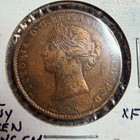 1856 Nova Scotia Canada Victoria Red Brown Half Penny Token Coin Xf Extra Fine