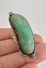 Vintage Navajo Sterling Silver High Grade Royston Turquoise Stamped Ring 1 75 