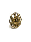 Victorian Cast Brass Knob Floral Style For Dresser Drawer Chest