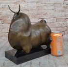 Fernando Botero Animal Bronze Marble Base Sculpture Abstract Modern Figurine Art