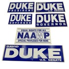 1990s David Duke President Senate Governor Naawp Bumper Sticker Lot