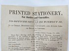 Antque 1878 Flyer - Printed Stationary For Justices And Constables And Envelope