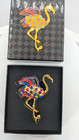 Vintage Brooch Flamingo Firefly Badger  Fox Prop Replica Brooch In Box