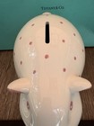 Tiffany Pink Polka Dot Piggy Coin Bank W  Box Made In Italy