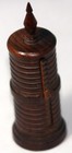 Original Rare Antique C1800 Georgian  castle  Rose Wood Needle Book  sewing