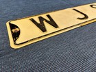 Vtg W J St Street road Sign 24  x 6  Pressed embossed raised Steel  754