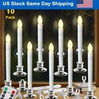 Flickering Flameless Taper Candles Window Candles With Remote Base Suction Cups