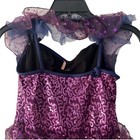 Weissman Dance Girls  Costume Halloween Theatre Unitard Dress Stretchy Sequin L
