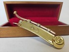 Boatswain Whistle W  Wood Box  brass copper  Bosun Call Pipe  navy Nautical