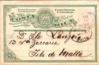 1904 San Jose Costa Rica Cathedral Picture Postcard Cover To Valleta Malta