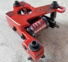 Red Black Spider Web Slotted Black Widow Liner Tattoo Machine Hand Painted Usa