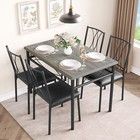 5 Piece Kitchen Dining Room Table Set For 4 With Chairs Dining Table With Chairs