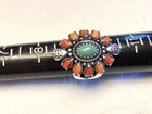 Carolyn Pollack American West Sterling Spiny Oyster turquoise Cluster Ring  9 5