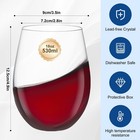 Stemless Wine Glasses  Hand Blown Drinking Glasses Set Of 6 18oz  Crystal Win   