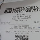 Usps United States Postal Service Tracking Receipt With Qr Code