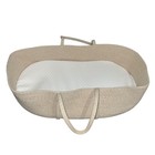 Pottery Barn Cotton Woven Baby Moses Basket W  Carry Handles   Padded Mattress