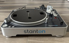 Stanton T 50 Belt Drive Dj Manual Turntable W  Stanton Stylus   Dust Cover