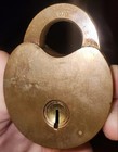 Vintage Antique W  Bohannan  078 Brass Lock Padlock  No Key