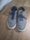 Men s Canvas Lace Up Casual Sneakers Gray Black Rubber Sole