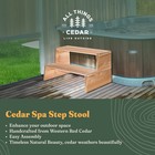 All Things Cedar Wooden 2 Tiered Step Stool For Outdoor Spas Or Backyard Patios
