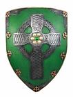 Large Saint Patrick Celtic Warriors Faith Cross Shield Wall Hanging Plaque Decor