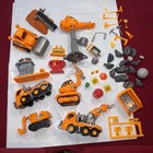 Construction Trucks Road Work Machine Crane Steamroller Digger Home Depot 46 Pc