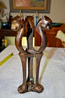 Vintage Bronze Sculpture Panther Cougar 12     Stand  Sculpture Art Deco