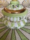 Mackenzie-childs Ceramic Honeymoon Sweet Pea Groovy Canister Broken