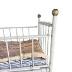 Antique 1900 s Large Baby Doll Wooden Crib Bed Wood 18  X 26  X 15  Spring Base
