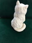 Small Porcelain Bisque White Cat Kitten Figurine