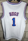 Looney Tunes White Tune Squad Bugs Bunny  1 Basketball Jersey L Space Jam