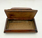 Vintage Antique Wooden Snuff Box Rosewood 